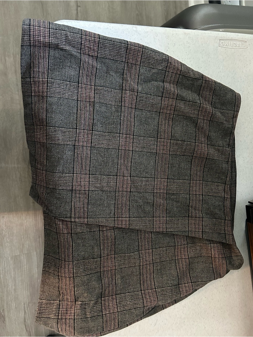 Plaid Women’s Mini Skirt in Gray and Brown